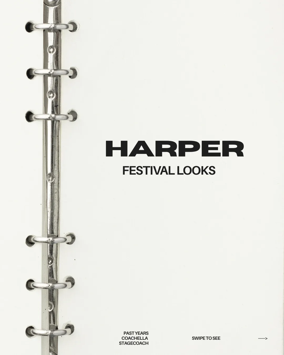 Festival Looks binder-cover graphic on white paper