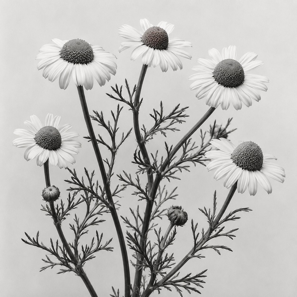 Chamomile flowers still life