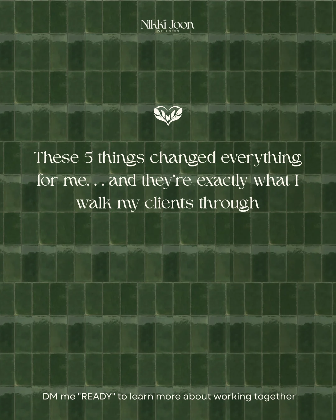 Closing slide — these five things changed everything, DM READY to start
